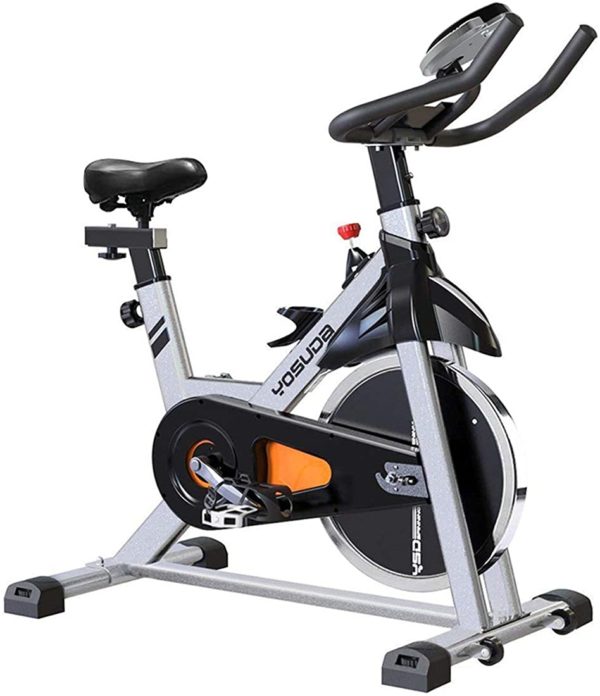 YOSUDA Indoor Cycling Bike Stationary - Cycle Bike with Ipad Mount &Comfortable Seat Cushion (Gray)